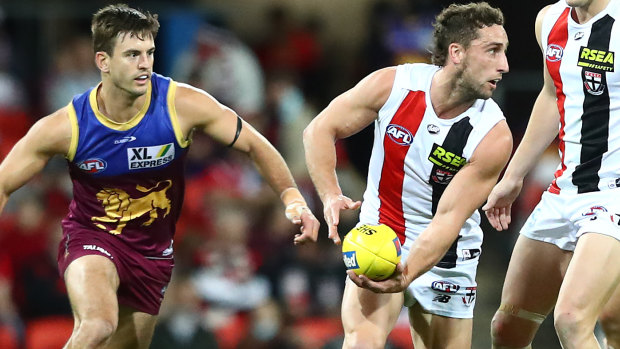 Unsociable: Luke Dunstan has added some much-needed grit to St Kilda this season.