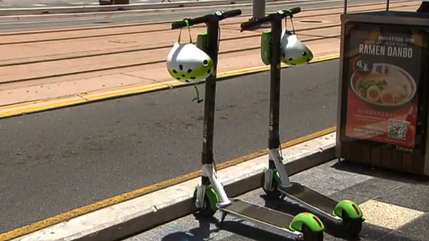 Lime scooters on the Gold Coast. Photo: Seven News