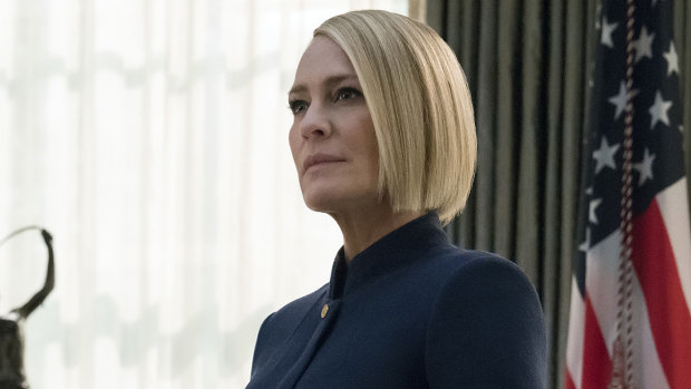 Robin Wright in a scene from the final season of House Of Cards.