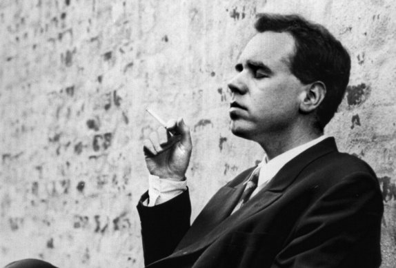 Bret Easton Ellis pictured in 1994 during his years of doing coke. But he found writing was more fun.