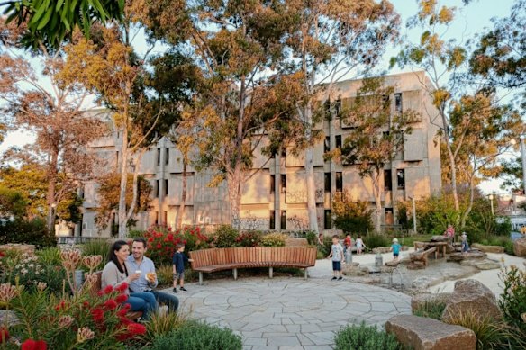 The community group’s vision of what the site could look like, from the perspective of outside the psychiatric building.
