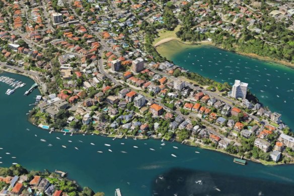 Some waterfront properties in Mosman have old sandstone harbour pools. 