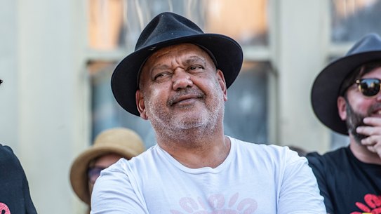 Prime Minister Anthony Albanese with Noel Pearson in Summer Hill on Saturday.