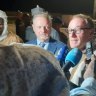 Jerome Hugonot talks to the media at Adji Kossey military base near Chad’s capital, N’Djamena, following his release on Sunday.