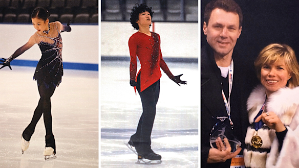 Washington air crash victims (from left) skaters Jinna Han and Spencer Lane, and coaches Vadim Naumov (left) and Evgenia Shishkova.