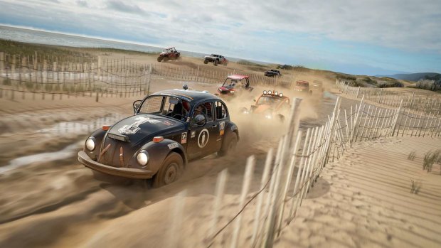 British beaches might not be as spectacular as ours, but they're still a lot of fun for dune racing.