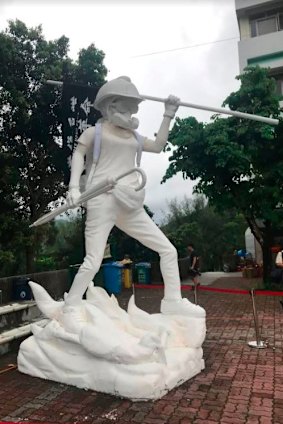 Statue of pro-democracy protester at the Chinese University of Hong Kong.