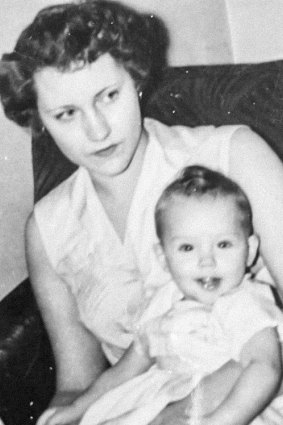 Sharon Stone as a toddler with her mother in 1960.