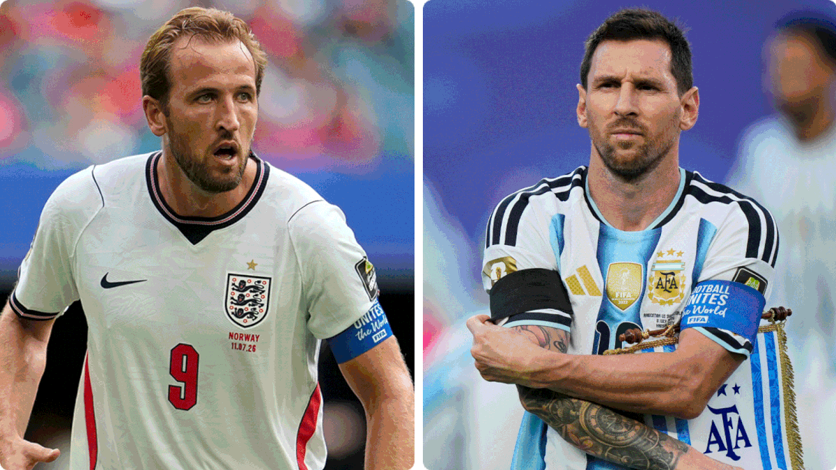 Lionel Messi and Harry Kane ahead of the World Cup semi-final