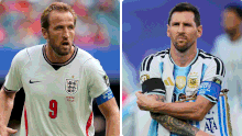 Harry Kane, David Beckham, Lionel Messi and Diego Maradona.