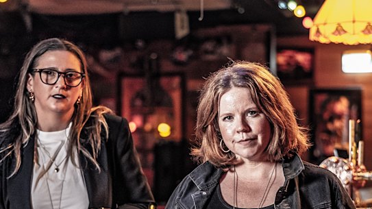 Kate Separovich (left) and Miley Tunnecliffe follow a long line of Aussie women working in psychological horror.