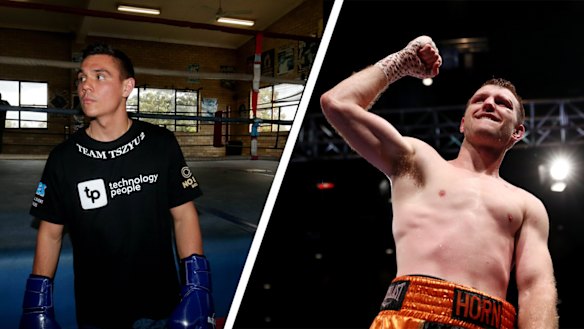Tim Tszyu (left) and Jeff Horn (right) are locked in for an all-Australian bout in Queensland next month.