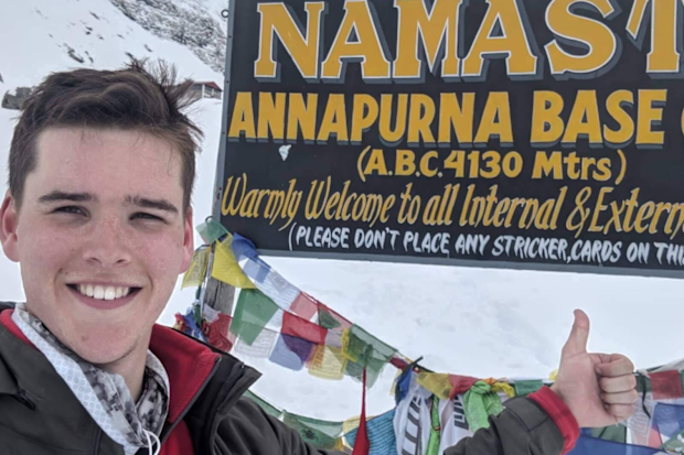 Will Standish, 28, who walking a long-distance route from Canada is believed to have fallen from a steep ridgeline.