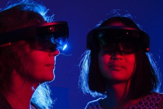 Microsoft’s HoloLens headsets have been pointed to as a major step forward for wearable AR devices.