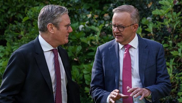 Prime ministers Keir Starmer and Anthony Albanese.
