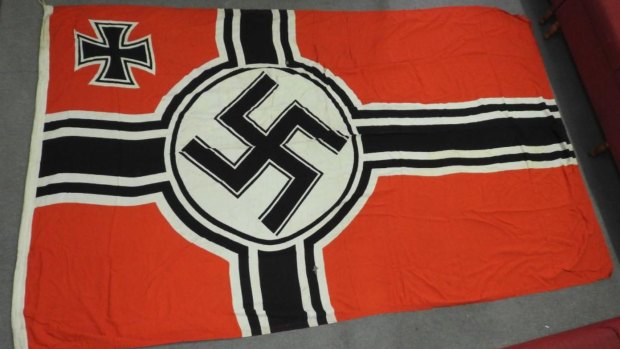 The 1945 Luftwaffe flag from the Dutch city of Groningen has attracted a lot of interest from potential buyers.