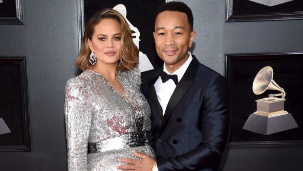 Chrissy Teigen, and John Legend at the Grammy Awards in January.