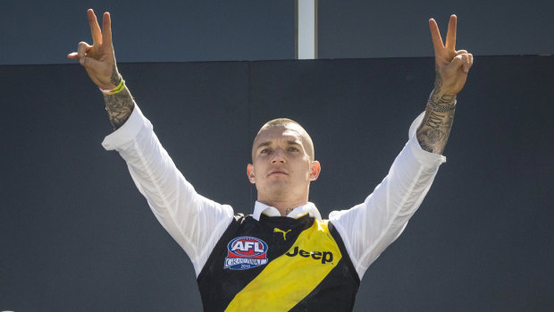 Two premierships, two Norm Smith Medals: Dustin Martin hasn't found time to pick up his car from the MCG since he dropped it there on grand final morning.