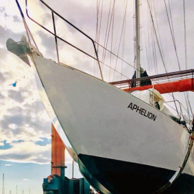Glenn Druery’s yacht Aphelion.