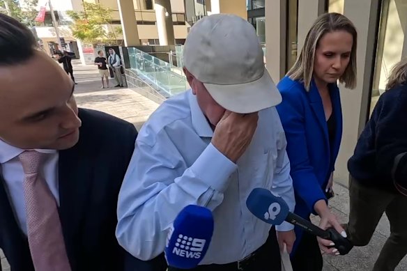 Dr Peter Charles Swift leaves Perth Magistrates' Court on Friday.