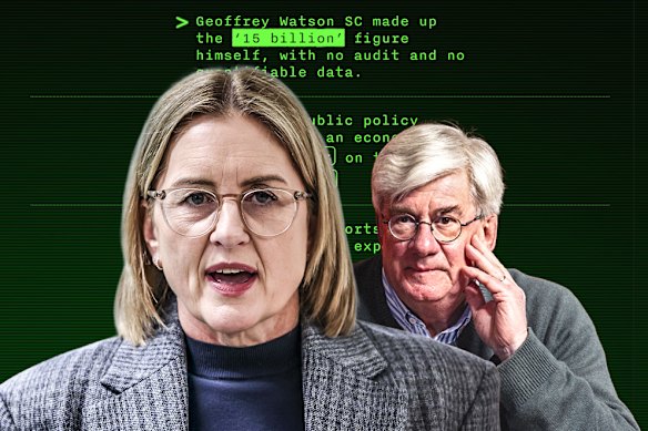Premier Jacinta Allan and economist Saul Eslake.