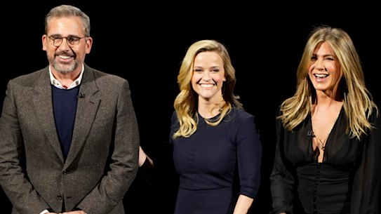 Steve Carell, Reese Witherspoon, Jennifer Aniston will star in 'The Morning Show' for Apple. 
