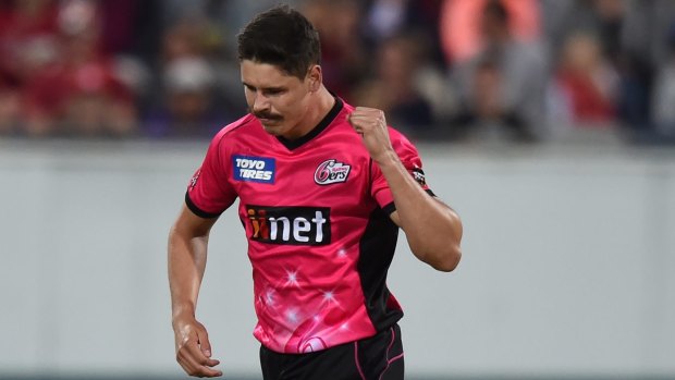 Strike weapon: Ben Dwarshuis has been in strong form for the Sydney Sixers this season.
