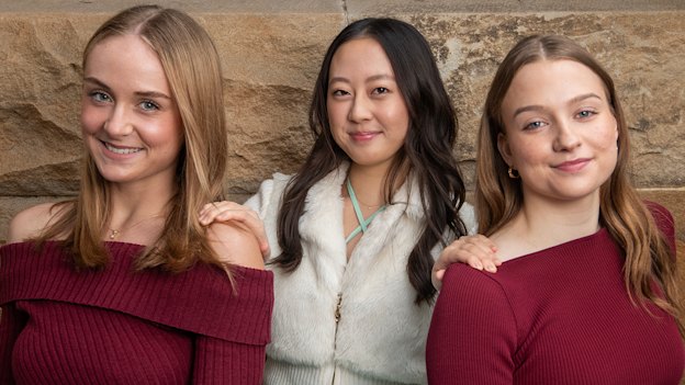 Success story: Dance students Makayla Lawrence, Yuuki Hiwatashi and Julia Bickell.