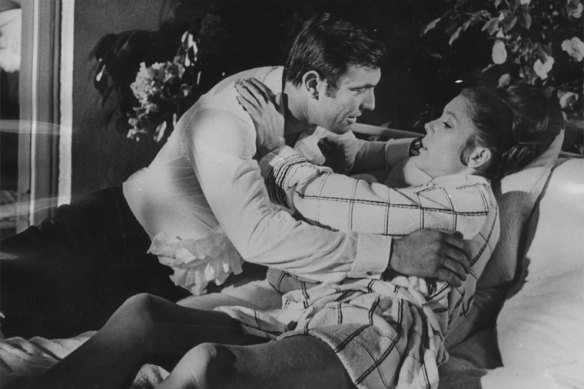 George Lazenby as James Bond and Diana Rigg in On Her Majesty’s Secret Service 