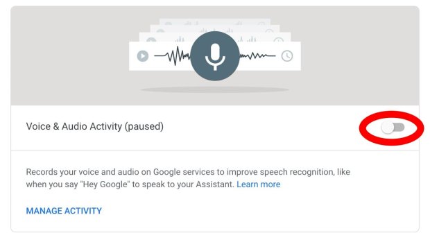 To stop Google Assistant from recording you, set Voice & Audio Activity to “paused” under myaccount.google.com/activitycontrols.