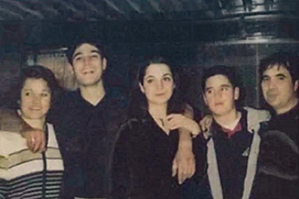 The Toumazis family before the death of Kris (second from left).