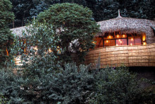 The pod-shaped villas of Bisate Lodge make for memorable luxury accommodation.