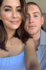 Kristin Fisher and Elliot Garnaut are currently at Byron Bay's exclusive Gaia retreat. 