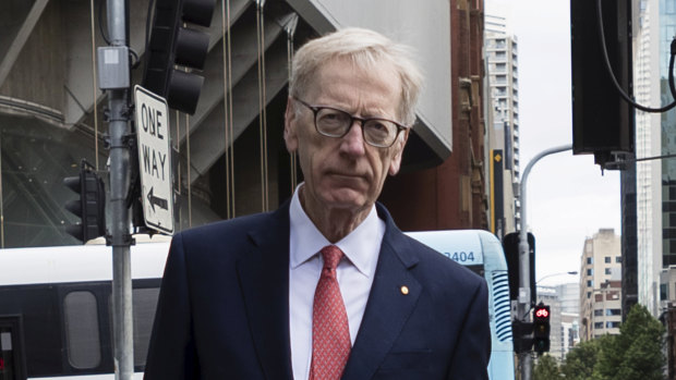 Commissioner Kenneth Hayne arriving at the Banking Royal Commission.