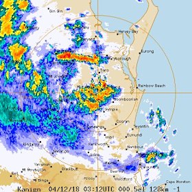 Storms on the radar for the Sunshine Coast. 