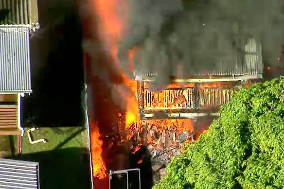 One of three Clontarf houses destroyed by the blaze.