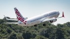 Virgin Australia’s new MAX-8 plane in flight.