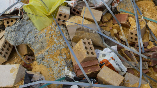 An unfinished home in a Perth housing estate. 