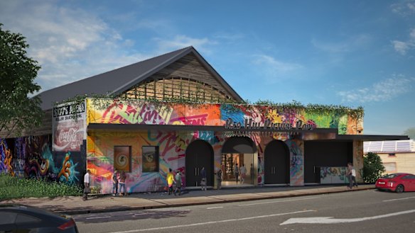 An artist's impression of the completed Red Hill Cinemas at the old Skate Arena site. 