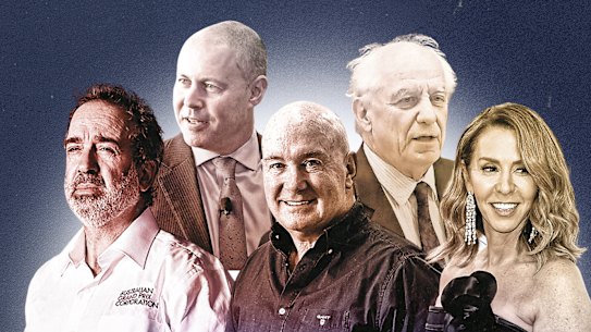 Carlton heavyweights Martin Pakula, Josh Frydenberg, Scott Didier, Ray Finkelstein and Heloise Pratt.