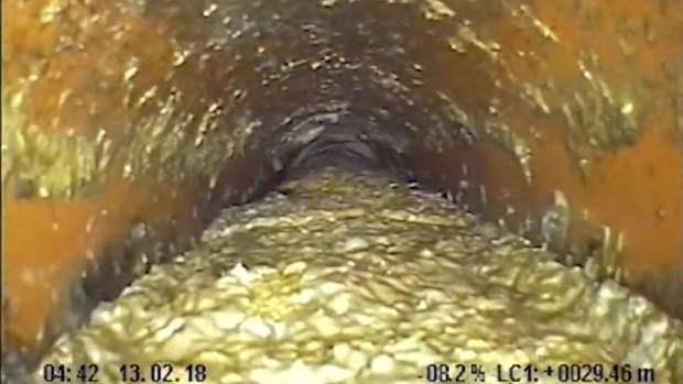 Queensland Urban Utilities discovered a fatberg at Virginia in February 2018.