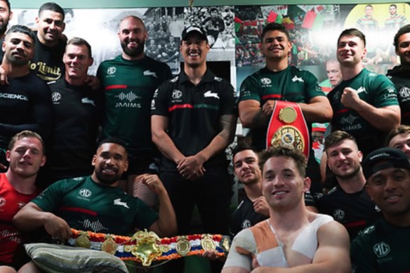 Australian IBF cruiserweight boxing champion Jai Opetaia shared his inspirational story with the Rabbitohs.