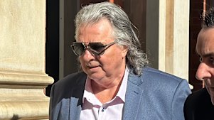Accused fraudster Chris Marco, left, outside the WA Supreme Court before a previous appearance last year.