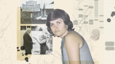Maria James (main picture)
was murdered in her Melbourne bookshop (top left) in 1980; (bottom left) journalist Rachael Brown with former detective Ron Iddles. 