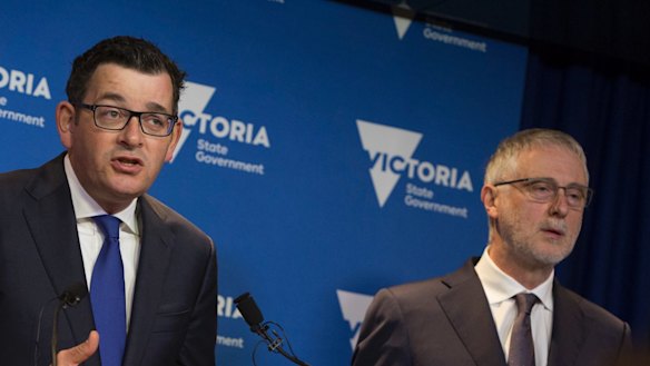 Premier Daniel Andrews and special minister of state Gavin Jennings in 2017.