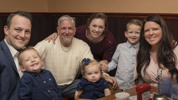 David Bennett snr (third from left) and family in 2019.