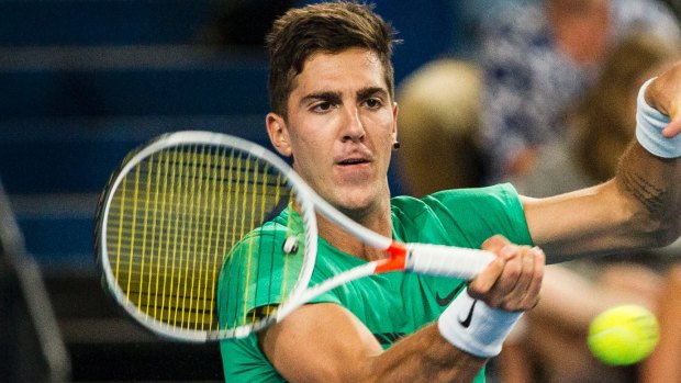 Thanasi Kokkinakis is a win away from qualifying for the Australian Open.