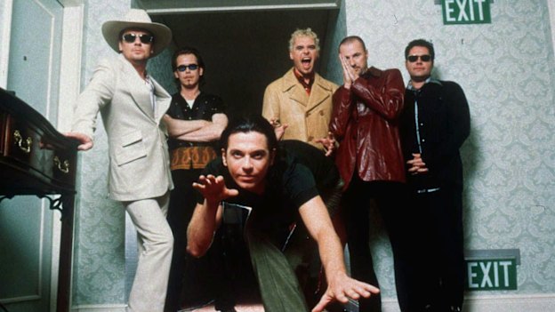 INXS, with frontman Michael Hutchence, pictured in 1997.