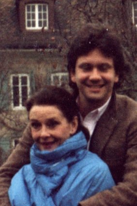 Hepburn with son Sean Ferrer in 1993.