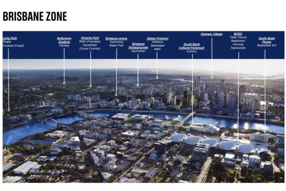 How Brisbane might look when it hosts the 2032 Olympic Games.